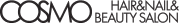 cosmo hair e nail e beauty salon logo
